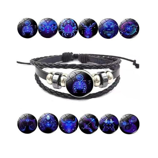 Zodiac Leather Braided Bracelet | š„FLAT 50% OFF SALEš„